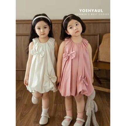 Bubble hem bow dress