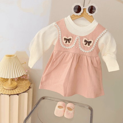 Blush collar dress